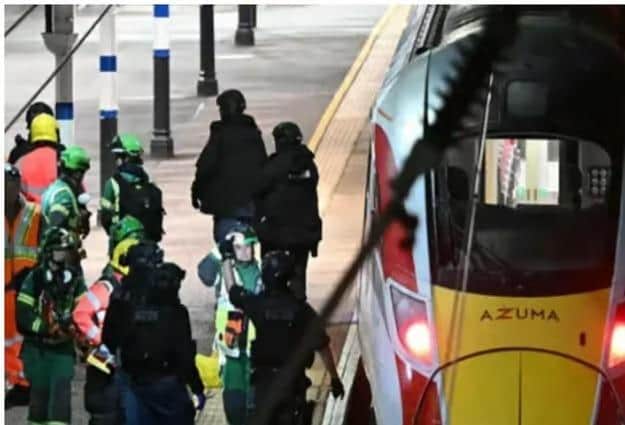 Emergency services at Huntingdon Station (picture: Getty)