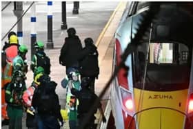 Emergency services at Huntingdon Station (picture: Getty)