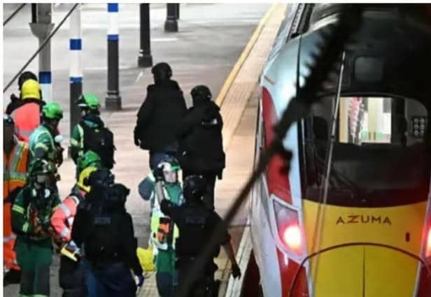 Emergency services at Huntingdon Station (picture: Getty)