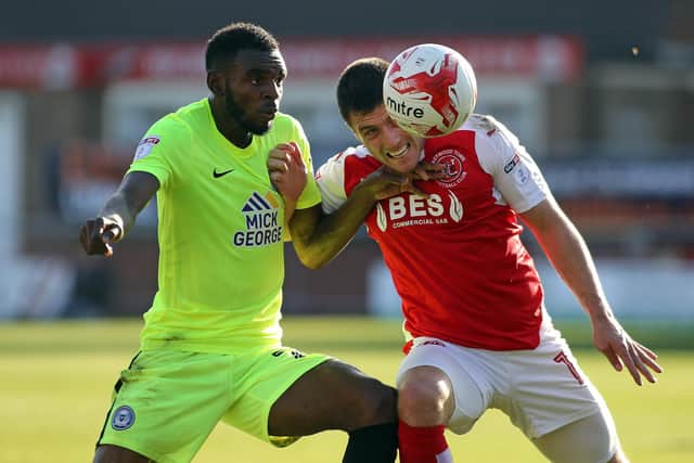 Hayden White in action for Posh in 2016. Photo: Joe Dent/theposh.com.