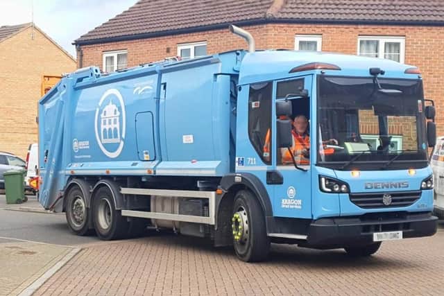 A bin lorry in Peterborough.