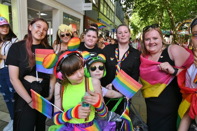 Peterborough Pride March 2022 through the city centre