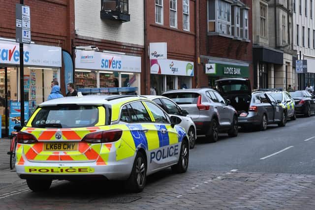Police attend an incident at Westgate.
