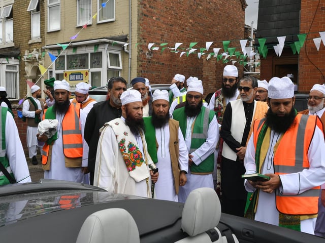 Peterborough Grand Mawlid parade from Alderman's Drive to celebrate the life and legacy of the Prophet Muhammad.