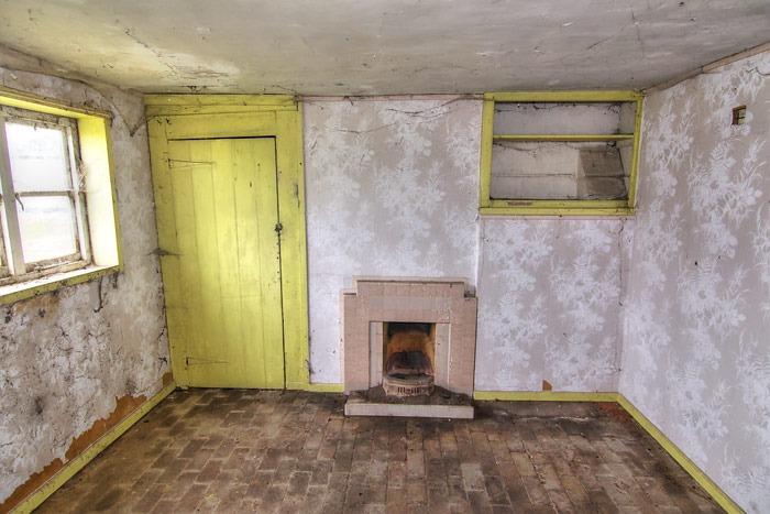 Former residents would make good use of the open fire to keep warm in the snug sitting room during colder months.