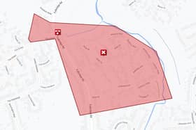 A map of the affected area from Anglian Water.