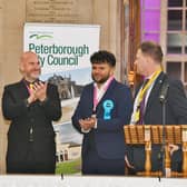 Simon Barkham (left) was last elected in 2023. Alex Rafiq (centre) is now his fellow ward councillor. Matt Gladstone (right) is chief executive of Peterborough City Council