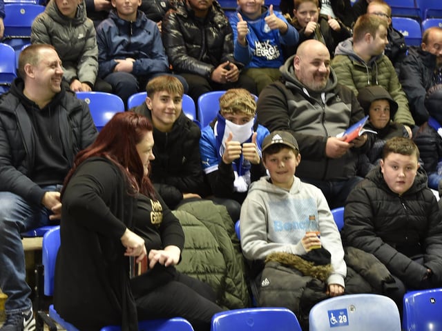 Peterborough United fans enjoy last night's win over Accrington Stanley.