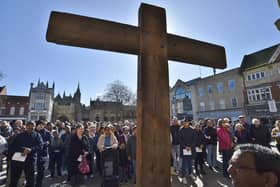 The Good Friday 'Walk of Witness' in the city centre.