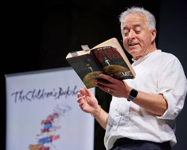 Celebrated children's author Frank Cottrell-Boyce reading at a Children's Bookshow event at Newcastle in 2022 (image: The Children's Bookshow)