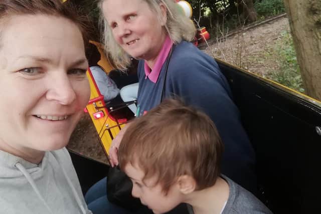 Amanda Woodford and her mum