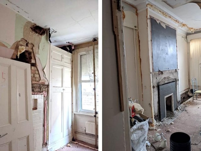 Inside the property on Church Walk.