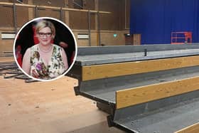 Sarah Millican will be performing at the Cresset - in front of the new seats - next month