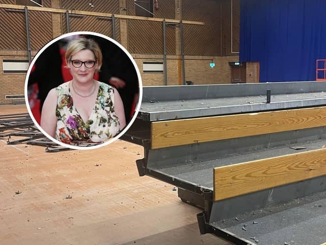Sarah Millican will be performing at the Cresset - in front of the new seats - next month