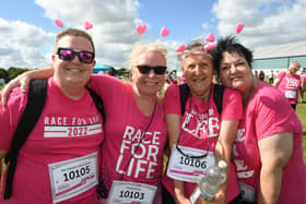 Race for Life 2022 runners at the East of England Arena.