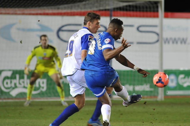 Posh have played Kettering Town 13 times in the FA Cup, although most took place when both were non-league clubs. Tranmere Rovers (9) are the next most common Posh opponents and Britt Assombalonga is pictured completing his hat-trick against them in a 5-0 second round win in 2013.