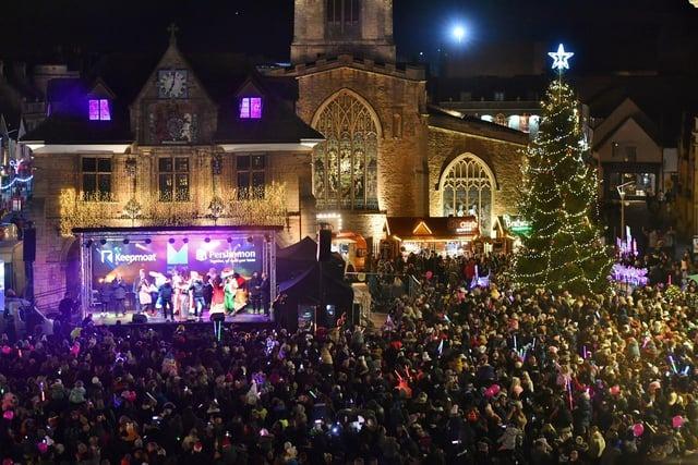 The Christmas Lights Switch on was only able to happen as a result of an appeal for sponsorship