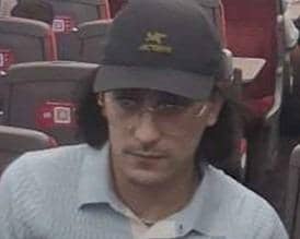 Image of a man British Transport Police wish to speak to in connection with luggage theft