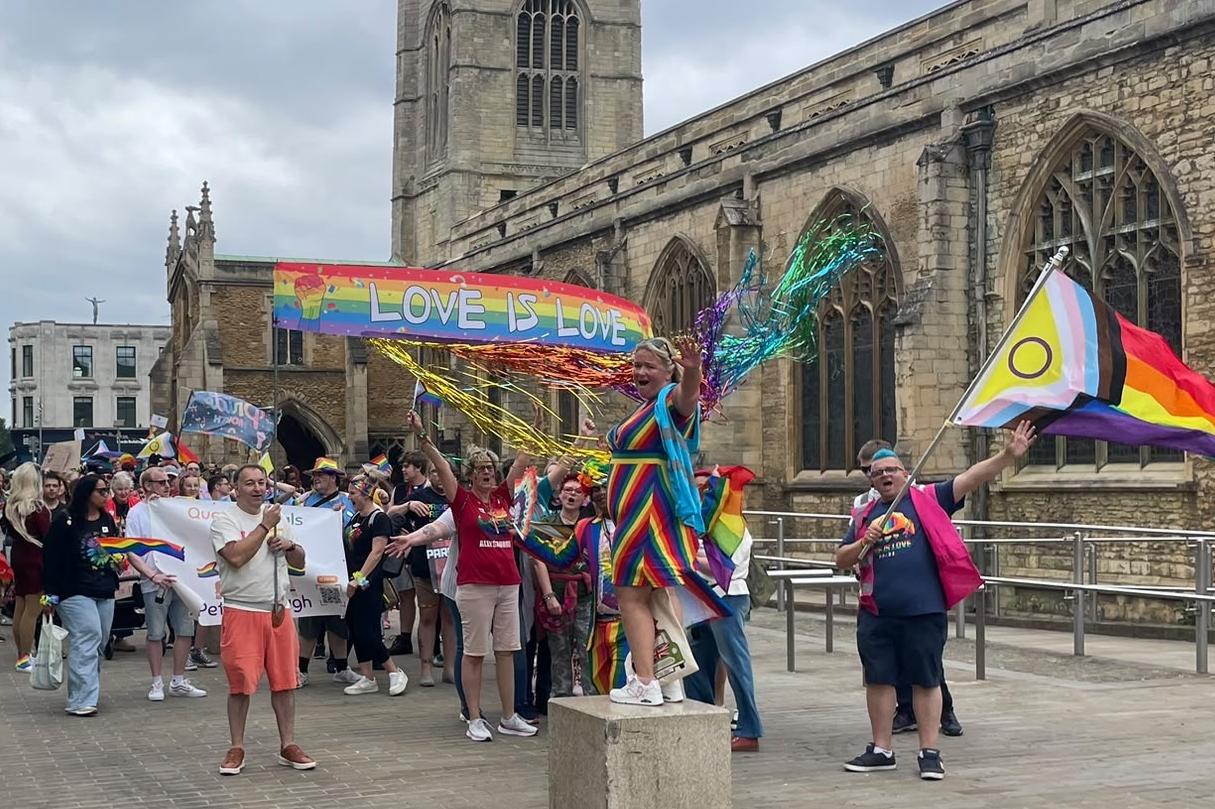The parade through the city centre