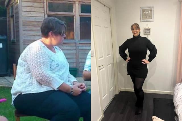 Donna Ward, from Peterborough, lost eight stone with help from the Hampton Slimming World group.