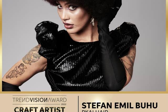 Peterborough's Stefan Emil Buhu won Craft Artist of the Year at the Wella Professionals TrendVision Awards 2022