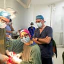 Consultant hand and wrist surgeon Jonathan Jones with his team at LION.