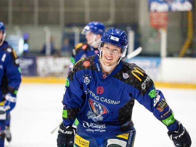 Austin Mitchell-King was in goalscoring form for Phantoms at the weekend. Photo: Courtesy of Telford Tigers Ice Hockey Club