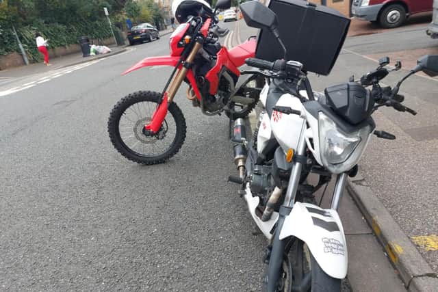 Two bikes were seized by police