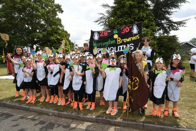 Werrington brownies taking part in the parade
