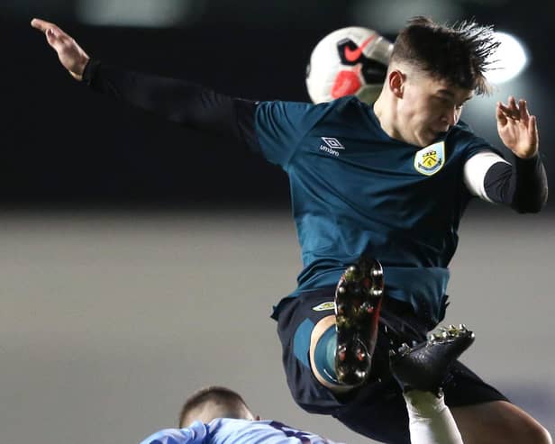 Chris Conn-Clarke in action for Burnley during the FA Youth Cup. (Photo by Charlotte Tattersall/Getty Images)