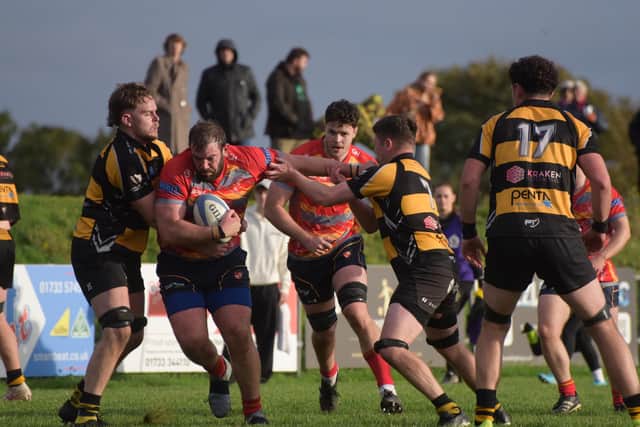 Action from Peterborough RUFC v Hinckley 2nds at Fengate. Photo Kevin Goodacre