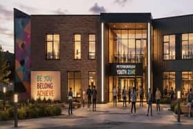 An AI generated image of what the Youth Hub on the Embankment in Peterborough could look like.