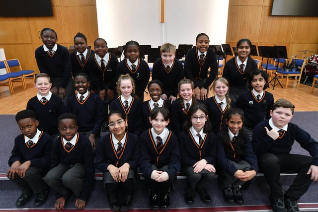 Peterborough Drama Festival 2024:  Choral Speaking class entrants from St John Henry Newman RC School