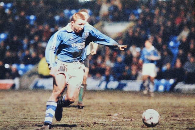 Scott Houghton in action for Posh. Photo David Lowndes.