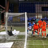 An own goal delivered victory for Posh v Pompey at London Road in March, 2021. Photo Joe Dent/theposh.com.