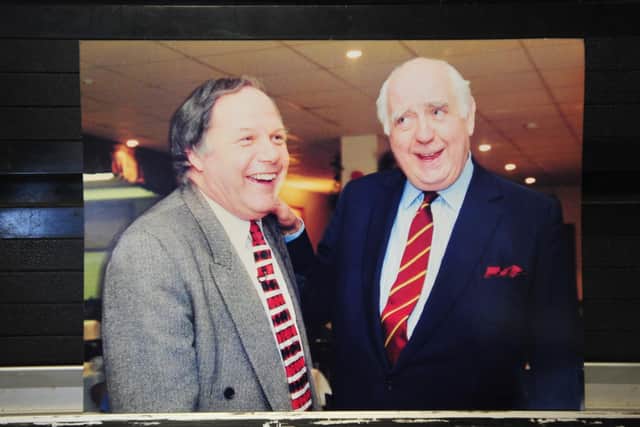 Barry Fry with former Posh owner Peter Boizot