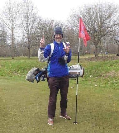 Ted Dunn after his hole in one.