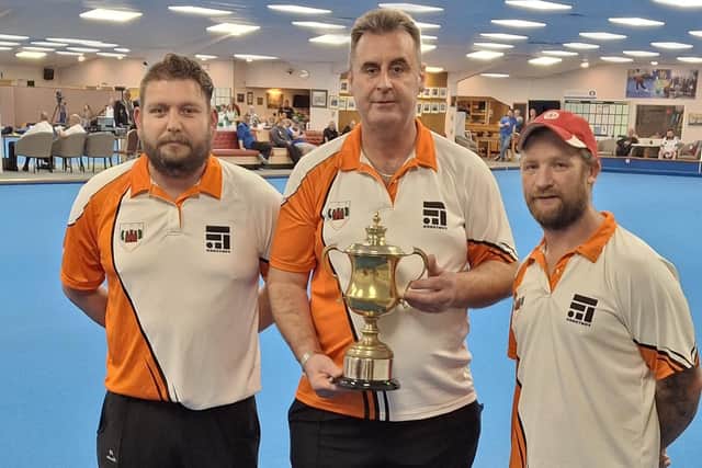 From the left, Tristan Morton, Paul Dalliday and Simon Law.