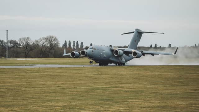 Night flying will take place at RAF Wittering using a C17 Globemaster (ZZ178).