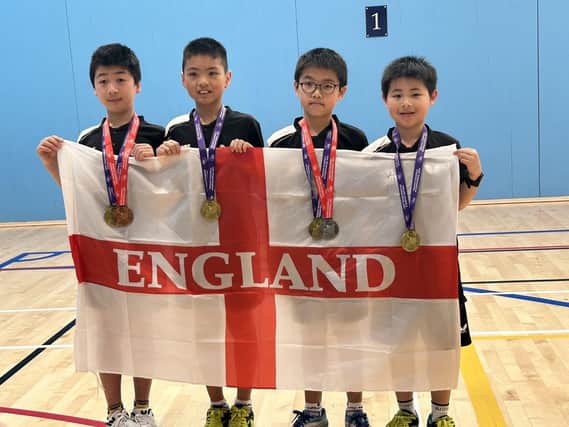 ​Archway’s England A team stars, from left, Zihan Lin, Wilson Zheng, Kai Lun Chow and Lewis Wu.