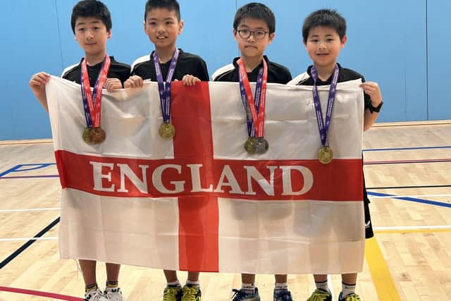 Archway’s England A team stars, from left, Zihan Lin, Wilson Zheng, Kai Lun Chow and Lewis Wu.