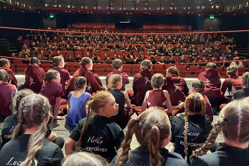The Peterborough Performing Arts youngsters on stage at Sadler’s Wells Theatre