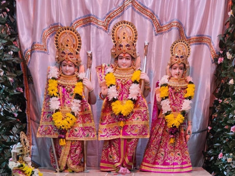 Hindus take part in the day long celebrations