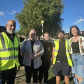 Dogsthorpe Academy volunteers Ishfaq, Jo, Kayla, Elliott and Kirsty.