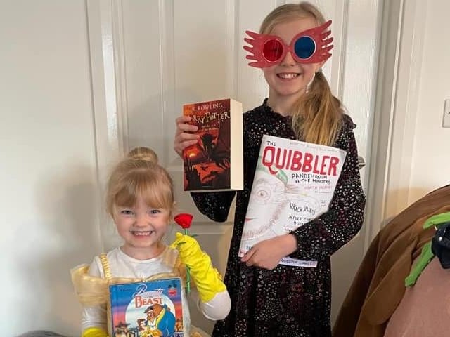 Laila, 9, Luna Lovegood - Phoebe, 4, Belle