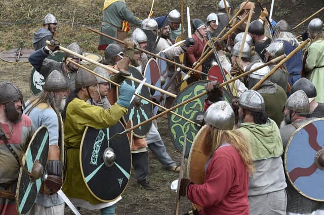 Battle of Assandun 1016 re-enactment at Flag Fen.