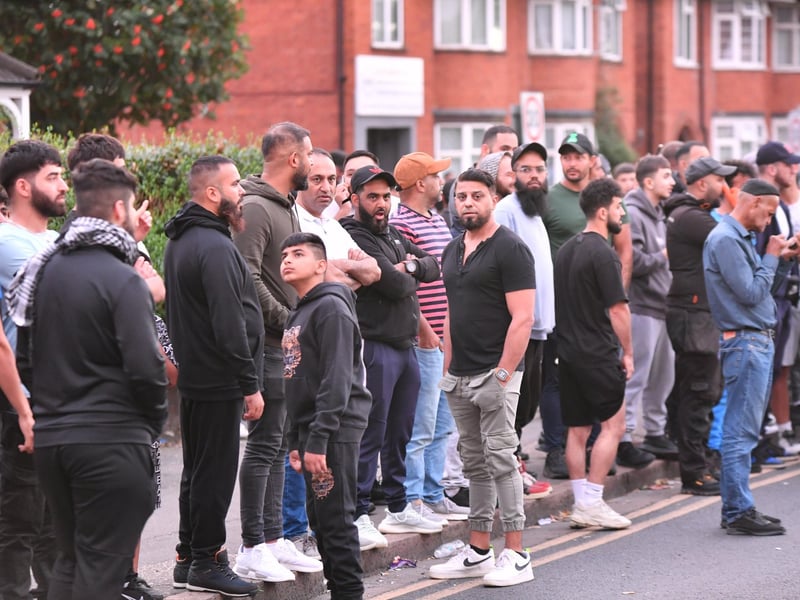 Large crowds were seen in the city.