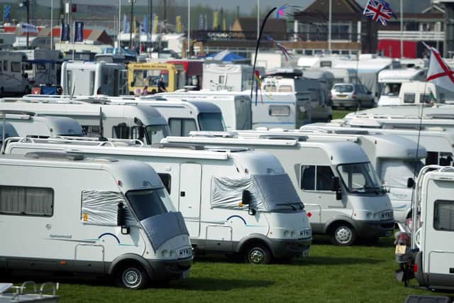 The Motorhome Show at the East of England Showground in Peterborough.