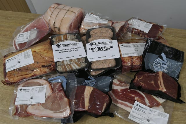 Some of the products available at Stilton Butchers at Orton Southgate, Peterborough.