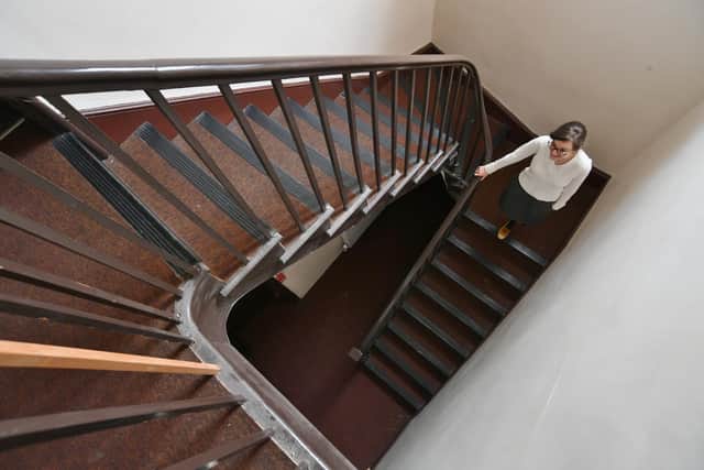 The staircase where a pregnant maid is said to have 'fell', leading to the deaths of both her and her unborn baby